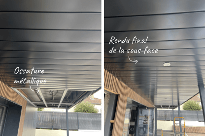 Sous Face aluminium sous porche